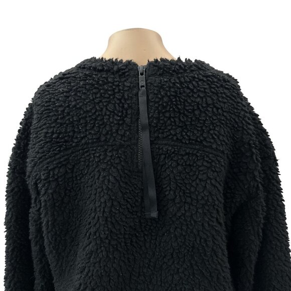 Lululemon Black Sherpa Fleece Wool Blend Pullover Warm Winter Sweater Women 4 - Picture 11 of 12